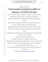 Characterization of porosity in sulfide ore minerals: A USANS/SANS study