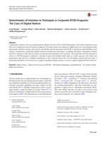 Determinants of intention to participate in corporate BYOD-Programs: The case of digital natives