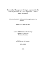 Knowledge management strategic alignment in the banking sector at the Gulf Cooperation Council (GCC) Countries