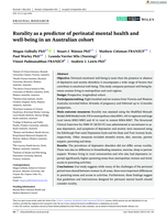 Rurality as a predictor of perinatal mental health and well‐being in an Australian cohort