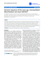 Genome sequence of the Lotus spp. microsymbiont Mesorhizobium loti strain NZP2037