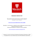 The value of collaborative rounds for teacher professional learning in Australia