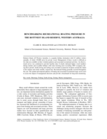Benchmarking Recreational Boating Pressure in the Rottnest Island Reserve, Western Australia