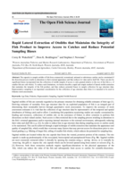 Rapid lateral extraction of otoliths that maintains the integrity of fish product to improve access to catches and reduce potential sampling biases