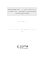 Emerging canine tick-borne diseases in Australia and phylogenetic studies of the canine Piroplasmida