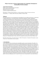 What is necessary to ensure natural justice for community participants in sustainability decision-making?