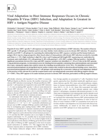 Viral adaptation to host immune responses occurs in chronic hepatitis B virus (HBV) infection, and adaptation is greatest in HBV e antigen-negative disease