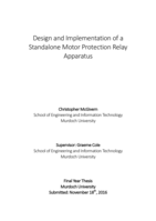Design and implementation of a standalone motor protection relay apparatus