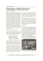Whole systems thinking: education for sustainability at a Montessori school