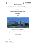 Grid connected PV for buildings - Potential yield, feasibility and key enablers to make PV viable in Bergen, Norway
