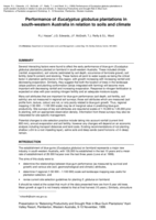 Performance of Eucalyptus globulus plantations in south-western Australia in relation to soils and climate