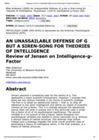 An unassailable defense of g but a siren-song for theories of intelligence