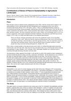 Contributions of sense of place to sustainability in agricultural landscapes