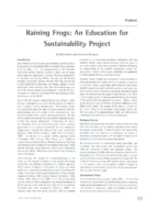 Raining frogs: An education for sustainability project