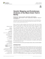 Genetic mapping and evolutionary analyses of the black grain trait in barley