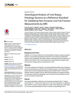 Stereological analysis of liver biopsy histology sections as a reference standard for validating Non-Invasive liver fat fraction measurements by MRI