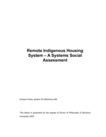 Remote indigenous housing system: a systems social assessment