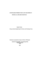 Knowledge production and transfer in physical and life sciences