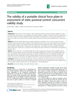 The validity of a portable clinical force plate in assessment of static postural control: concurrent validity study