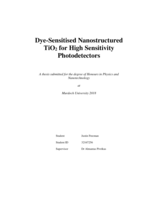 Dye-sensitised nanostructured TiO2 for high sensitivity photodetectors