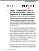 Impact of the representation of stomatal conductance on model projections of heatwave intensity