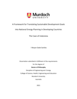 A framework for translating Sustainable Development Goals into national energy planning in developing countries: The case of Indonesia