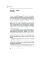 Turn Off TV Studies!