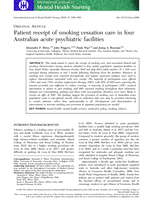 Patient receipt of smoking cessation care in four Australian acute psychiatric facilities