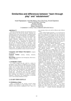 Similarities and differences between "learn through play" and "edutainment"