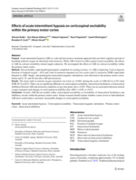 Effects of acute intermittent hypoxia on corticospinal excitability within the primary motor cortex
