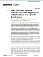 Plant functional traits are correlated with species persistence in the herb layer of old-growth beech forests