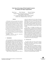 Scale-Space processing of point-sampled geometry for efficient 3D object segmentation