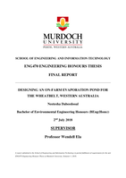 Designing an on-farm evaporation pond for the wheatbelt, Western Australia