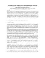 Automatic log parser to support forensic analysis