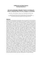 Soil and landscapes of Basaltic Terrain in Ou Reang Ov District, Kampong Cham Province, Kingdom of Cambodia