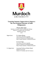 Targeting immune suppression to improve the Post-surgical outcome of solid malignancies
