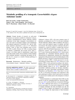 Metabolic profiling of a transgenic Caenorhabditis elegans Alzheimer model