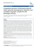 Comparative genomics of Brachyspira pilosicoli strains: genome rearrangements, reductions and correlation of genetic compliment with phenotypic diversity