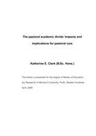 The pastoral academic divide: impacts and implications for pastoral care