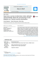 Data from a survey to determine visitor attitudes and knowledge about the provisioning of wild dolphins at a marine tourism destination
