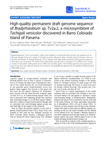 High-quality permanent draft genome sequence of Bradyrhizobium sp. Tv2a.2, a microsymbiont of Tachigali versicolor discovered in Barro Colorado Island of Panama