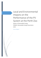 Local and environmental impacts on the performance of the PV system at Perth Zoo
