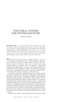Electoral Systems for Divided Societies