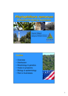 Phytophthora ramorum: A biosecurity threat to Australasia