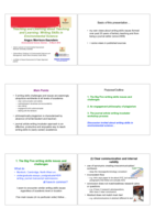 Teaching and learning about Teaching and Learning: Writing skills in Environmental Science