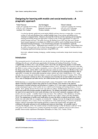 Designing for learning with mobile and social media tools - A pragmatic approach