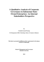 A qualitative analysis of corporate governance in Indonesian state-owned enterprises: An internal stakeholders perspective