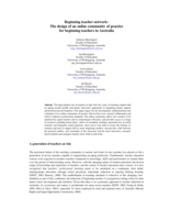 Beginning teacher network: The design of an online community of practice for beginning teachers in Australia