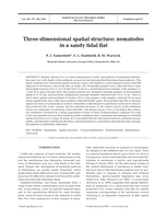 Three-dimensional spatial structure: nematodes in a sandy tidal flat