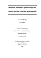 Diagnosis, molecular epidemiology and control of avian intestinal spirochaetosis